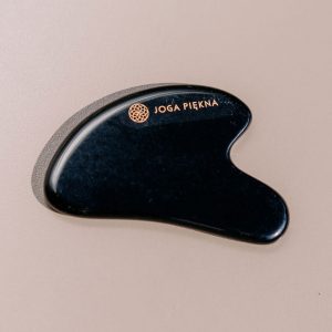 Płytka GuaSha do masażu naturalny obsydian czarny