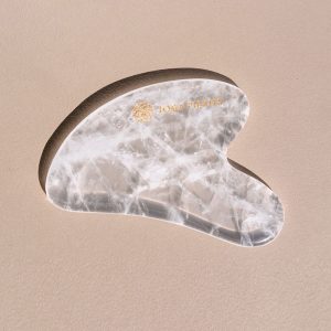 Płytka do masażu GuaSha kryształ górski, kwarc