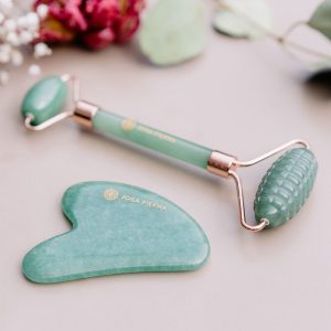 Zestaw do masażu: wałek, GuaSha | awenturyn