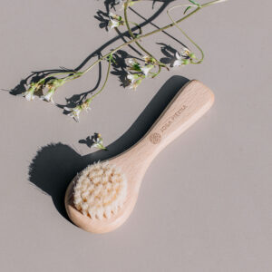 Szczoteczka do masażu twarzy jedwab PP i drewno Joga Piękna