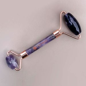 Roller Joga Piękna do masażu twarzy naturalny ametyst