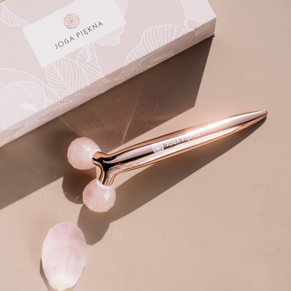 Masażer 3D z różowym kwarcem do liftingu twarzy - Joga Piekna