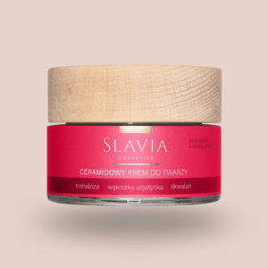 Ceramidowa Moc Nawilżenia • Krem do twarzy odbudowa i regeneracja Slavia Cosmetics • 50 ml